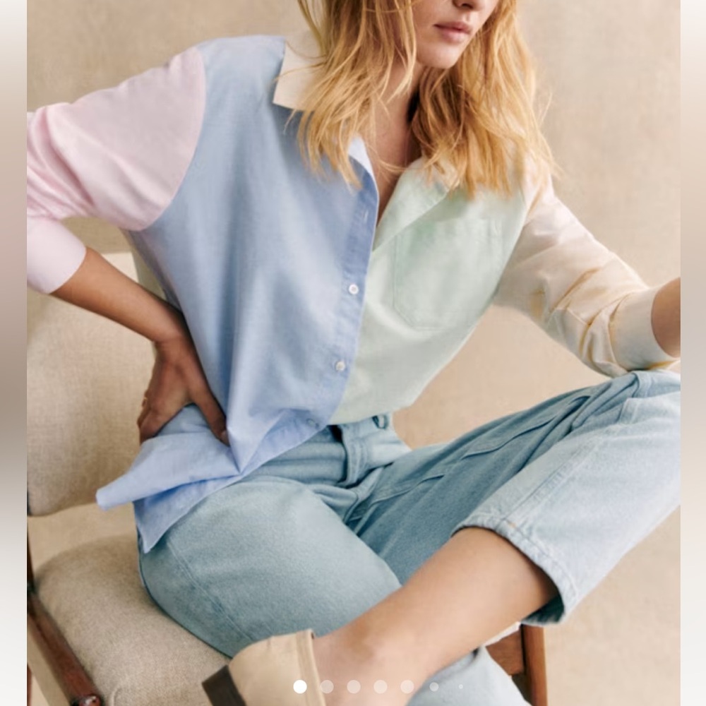 Pristine Condition Sezane Tomboy Shirt, Size 4